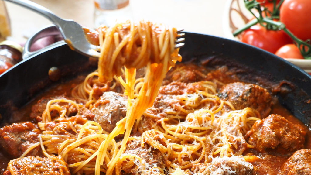 Spaghettini s ricotta mesnim okruglicama